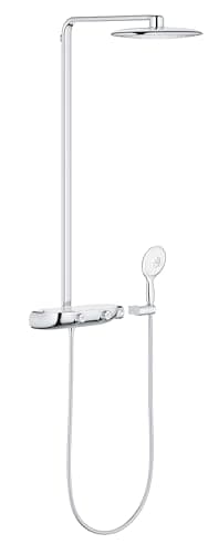 Image of GROHE 26361000 360 Mono Rainshower Smart-Control Shower System with Thermostat for Wall Mounting - Chrome