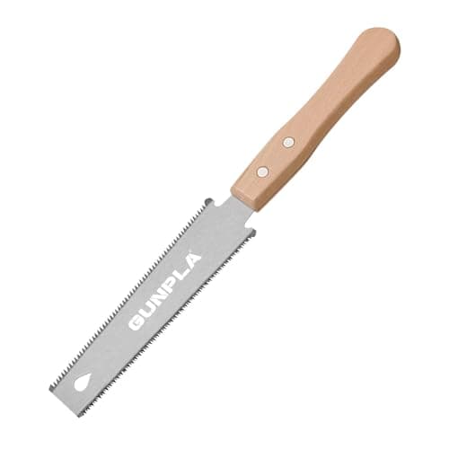 Image of Gunpla Handsaw Heavy Duty 11/17 TPI Double Edge Flexible Wood Cutting SK5 Steel Tool, Precision Control Ergonomic Nonslip Woodworking Pull Hand Saw for Crafting Carpentry Trim DIY Cuts Saw
