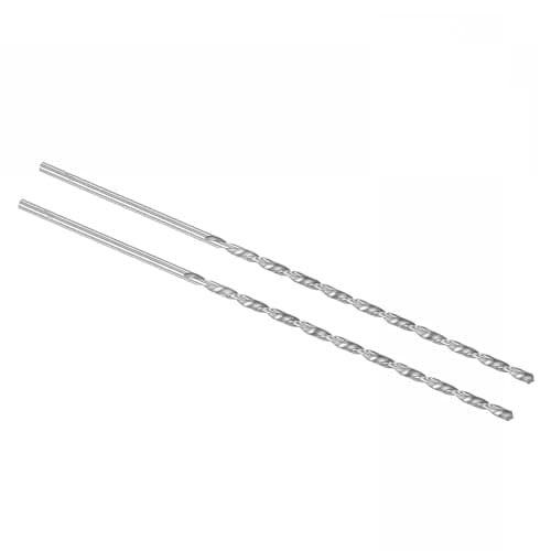 Image of ROWORKX 2Pcs 5mm x 300mm Extra Long HSS Twist Drill Bits - Straight Shank Spiral Drill Bits for Wood, Metal, Aluminium, Plastic
