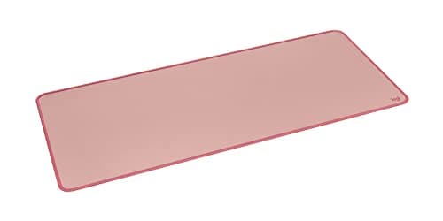 Image of Logitech Desk Mat - Studio Series, Multifunctional Large Desk Pad, Extended Mouse Mat, Office Desk Protector with Anti-Slip Base, Spill-Resistant Durable Design - Pink