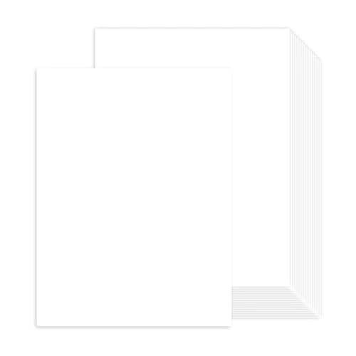 Image of 100 Sheets White Card A4 Certificate Paper, Goefun White Card Stock Printer Paper for Invitations, Menus, Wedding, DIY Cards