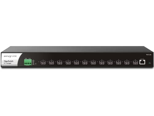 Image of DrayTek VigorSwitch FX2120, 12-SFP+ Ports, Layer 2+ Managed Switch, 240 Gbps Switching Capacity, 8 x LACP, ONVIF, Auto Security And Voice VLAN