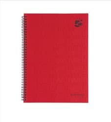 Image of 5 Star Office Manuscript Book Wirebound Ruled 160 pages A4 (Pack 5), Red