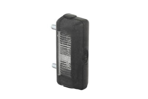 Image of HELLA 2KA 001 389-101 Licence Plate Light - Halogen - 12/24V - Bolted/mounting - Lens Colour: Crystal clear - Plug: Blade Terminal - right/left/Outer/Rear - Quantity: 10