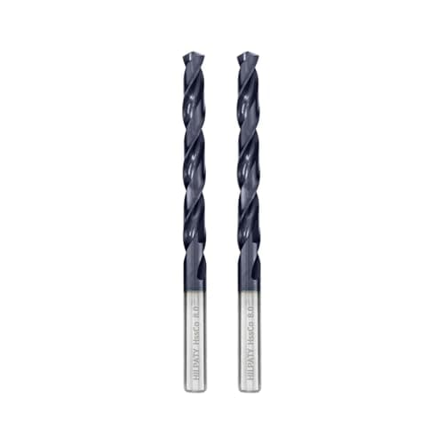 Image of Hilpaty Cobalt Drill Bits 8.0mm x 2pcs M35 HSS Drill Bit for Metal, AlTiN Coating, Standard DIN 338 (8.0mm x 117mm x 2pcs)