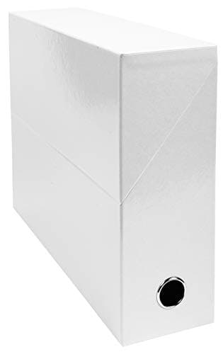 Image of Exacompta - Ref. 89931E - Set of 5 Iderama transfer boxes in strong and resistant laminated cardboard 24 x 32 cm Ideal for your A4 format documents 90 mm spine White