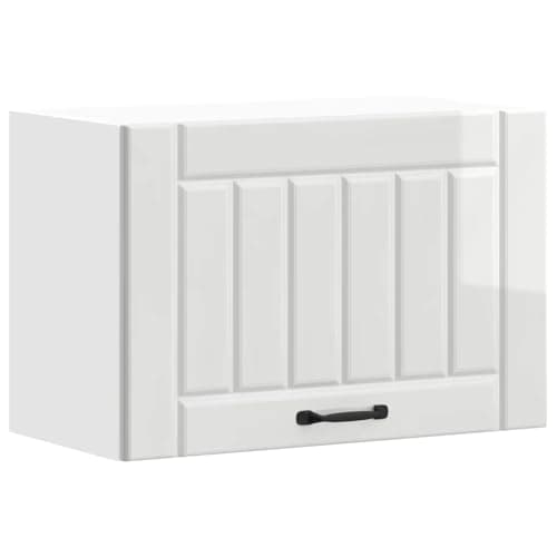 Image of vidaXL Lucca Kitchen Wall Cabinet - High Gloss White Engineered Wood, Storage Unit, Modern Style, 60x31x40 cm