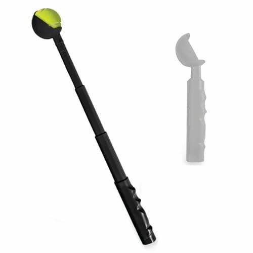 Image of Kompact9 - Retractable, Pocket Sized Dog Ball Thrower, Made From Recycled Plastic, UK Designed and Manufactured - Ball and Hygiene Cover Not Included (Black)