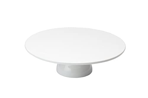Image of KitchenCraft Sweetly Does It Cake Stand/Cupcake Platter, Porcelain, White, 3.5 x 3.5 x 1 cm