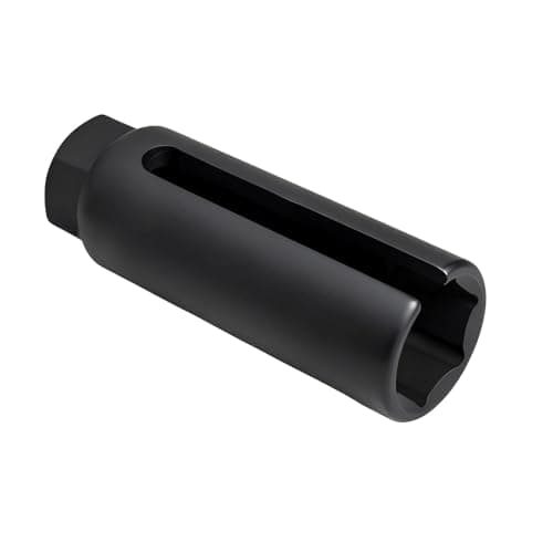 Image of O2 Sensor Socket, Universal Oxygen Sensor Removal Tool with Wire Protection Slot, Heavy-Duty Exhaust Sensor Socket for Car & Motorcycle, Compatible with Most 22mm/7/8" O2 Sensors, Ideal for Automoti