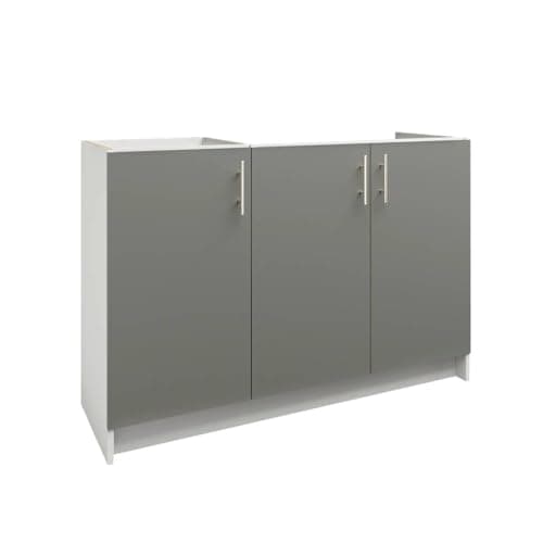 Image of JD Greta Fixed Height 1200mm Kitchen Sink Base Cabinet Floor Unit (Without Worktop) – Grey Matt