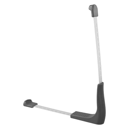 Image of WheatThrive Foot Measurer, Shoe Size Gauge, Accurate Ruler Tool for Adults and Kids, Steel Tape Device, 110-320mm Range, White Grey