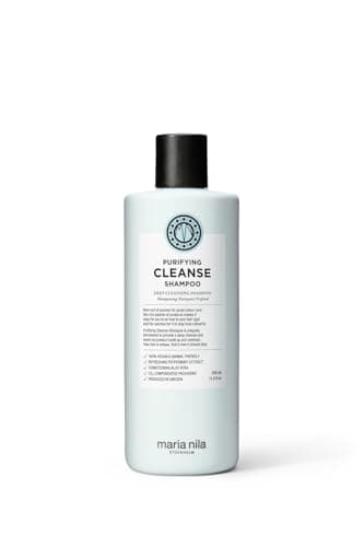 Image of Maria Nila Purifying Cleanse, Clarifying/Deep Cleansing Shampoo, For hair that needs a Reset, Removes Build-up & Product Residue, Peppermint & Aloe Vera Refresh and Condition Hair & Scalp, 350 ml