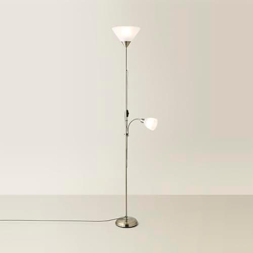 Image of MiniSun | Modern Brass 2 Way Mother/Father and Child Floor Lamp | Floor Lamps & Torchieres, Home Décor & Improvement Essential | Includes LED Bulbs