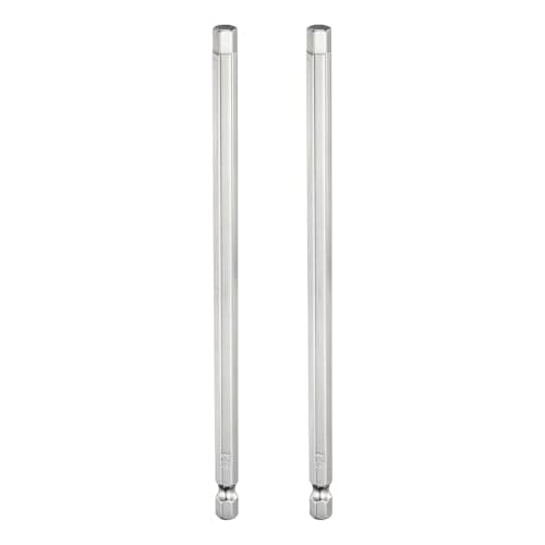 Image of sourcing map 2Pcs H6 Flat Hex Head Screwdriver Bit 6mm Magnetic Tip 6" (150mm) Long 1/4" Hex Shank Metric Driver Drill Bit Wrench for Hexagonal Head Socket Screws Bolts