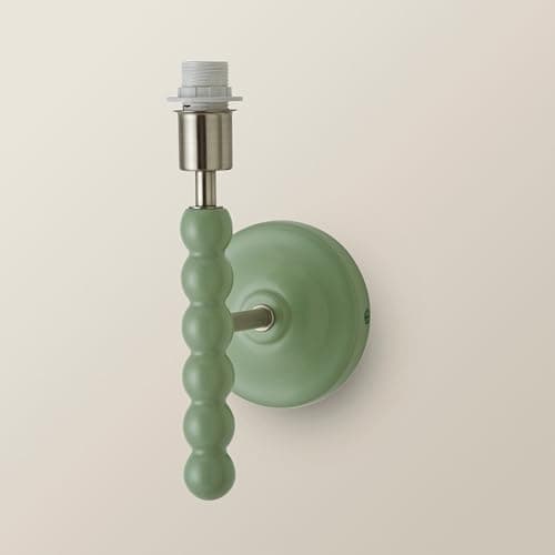 Image of ValueLights | Bobbles Sage Green Bobbin Wall Light Base | Wall Lights, Home Décor & Improvement Essential | Mains Wired