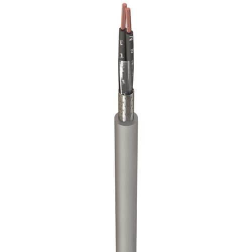Image of 2 Core CY Screened Control Flex Cable 0.5mm, 0.75mm, 1.0mm, 1.5mm, 2.5mm (0.75mm², 5 Metre)