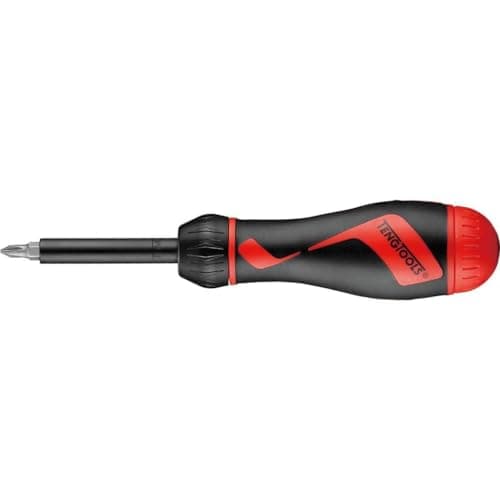 Image of Teng Tools Ratchet Screwdriver + Bits - 7 Double Ended Bits