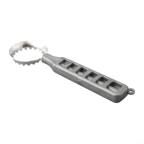Image of MIKMLYZE Stainless Steel Fish Scaler Descaler Tool with Heavy-Duty Plastic Handle for Fast Scale Removal and Cleaning, Metal and Plastic Scraping Equipment for Fishing, Markets, Sushi Restaurants,