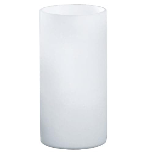 Image of Britalia Matt White Opal Frosted Cylinder Glass Vintage Retro Table Desk Lamp | 20cm Height | 1 x SES E14 Lamp Bulb Required | UK Approved | Inline Switch | Modern Influence