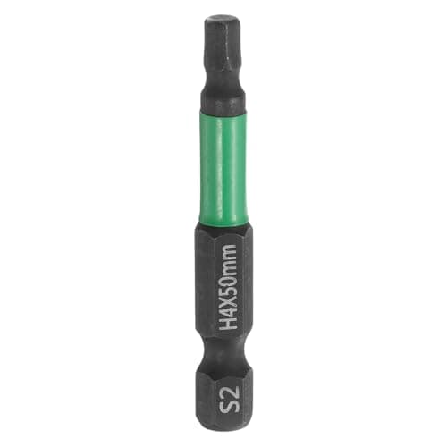 Image of sourcing map H4 Flat Hex Head Screwdriver Bit 4mm Metric Tip 1/4" Hex Shank 50mm (2") Long Magnetic Hexagonal Screw Drill Bit Wrench Black Phosphate S2 Steel Power Driver Socket