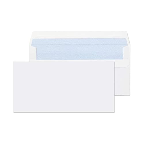 Image of Evour DL Envelopes Self Seal (110x220mm) – Premium White Office Envelopes Non-Window – Secure Mailing Wallets for Business, A4 Folded Letters & Invoices – Printer Compatible – Pack of 100