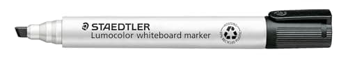Image of STAEDTLER 351 B-9 Lumocolor Whiteboard Marker Chisel Tip -Black (Box of 10)