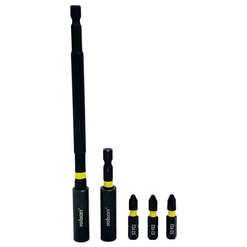 Image of Rolson Magnetic Impact Holder (60mm & 250mm) and 3 Piece Bit Set 30320