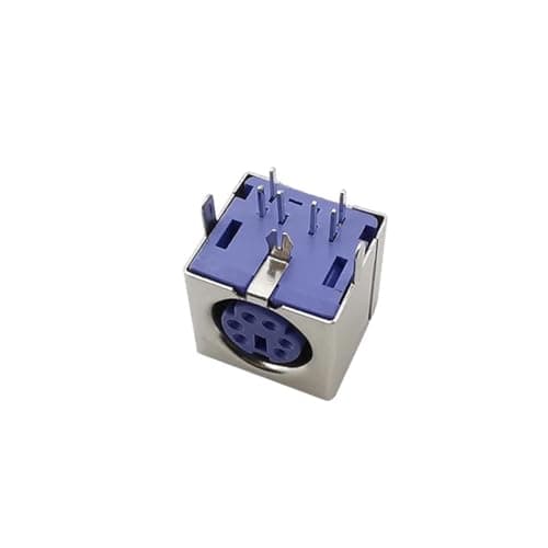 Image of MINI 6 Pin Jack Female Socket Soldering Type PCB Mount Connector Purple/Green(Purple,5Pcs)