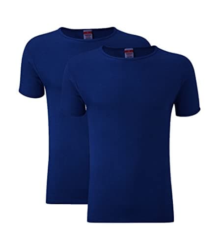 Image of Heatwave® Pack of 2 Men's Thermal T Shirt, Warm Underwear Baselayer, S M L XL XXL Thermals (Navy, XXL)
