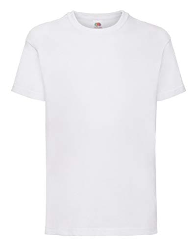 Image of Fruit Of The Loom Childrens Valueweight T-Shirt - White - size 14-15
