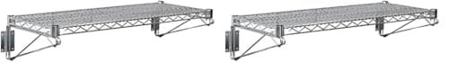 Image of Vogue Steel Wire Wall Shelf 1220mm, Chrome Coated Steel, Size: 1220(W) x 360(D) mm, Maximum Load: 30kg, U202 (Pack of 2)