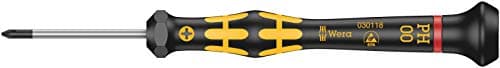 Image of Wera 05030118001 1550 PH Kraft Form Micro ESD Screwdriver for Electricians, Black/Yellow, PH 00 x 40 mm