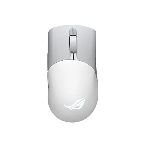 Image of ASUS ROG Keris AimPoint Wireless Gaming Mouse, Three-Mode Connectivity, 36000 DPI Sensor, 5 Programmable Buttons, ROG SpeedNova, Replaceable Switches, Paracord Cable, White