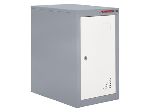 Image of The Workplace Depot Cube Lockers, Small Heavy Duty Modular, Stackable Cabinets with Key Lock for Offices, Schools & Healthcare (Grey)