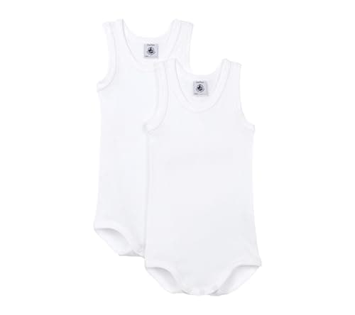 Image of Petit Bateau Baby Boys’Sleeveless Bodysuits (Pack of 2) , Variant 1, 4 years