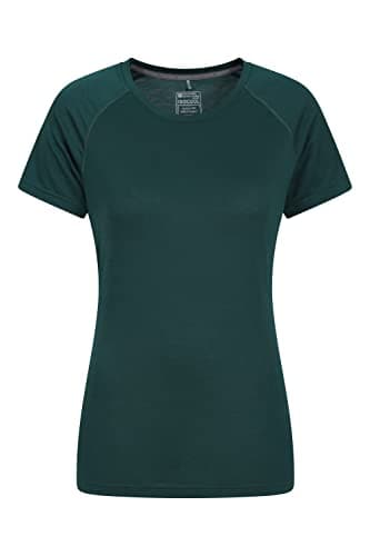 Image of Mountain Warehouse Quick Dry Womens T-Shirt - Comfortable & Lightweight Ladies IsoCool Tee Shirt - Spring Summer, Walking, Holiday & Outdoors Green Women's Size 14