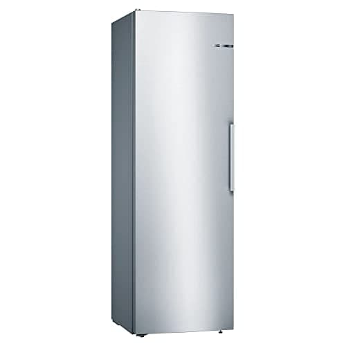 Image of Bosch Home & Kitchen Appliances KSV36VLEP Serie 4 Freestanding Fridge with SuperCooling Function, LED Lights, EasyAccess Shelf, FreshSense sensors, 186 x 60 cm, Inox-look