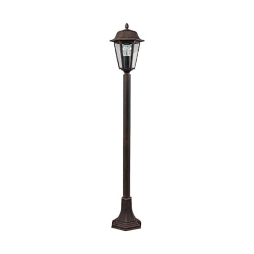 Image of Lindby Outdoor Lights Lamina dimmable (Antique, Vintage) in Brown Made of Aluminium (1 Light Source E27) from Garden Path Bollard lamp Pillar