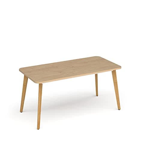 Image of Mr Office Saxon rectangular worktable with 4 oak legs 1800mm x 800mm, Kendal Oak