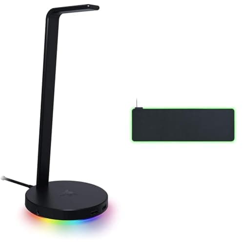 Image of Razer Base Station V2 - Chroma Enabled Headset Stand with 3.1 USB Hub and 7.1 Surround - Extended Gaming Mouse Mat with Chroma RGB Lighting