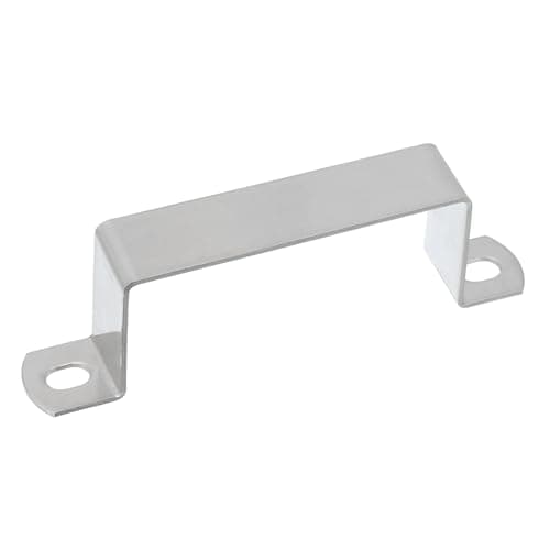 Image of sourcing map U Shaped Connector Bracket, 95mm x 45mm 304 Stainless Steel Bar Security Holder Brackets for Door Window Shed Closed Bar Holder Strut Channel, Pack of 1