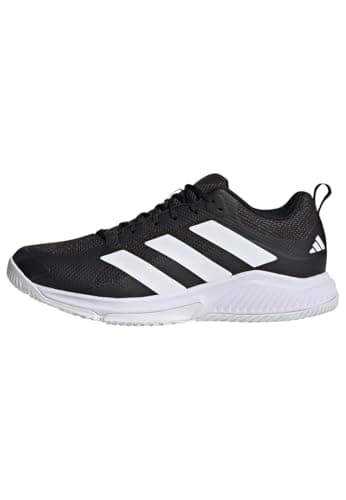 Image of adidas Men's Court Team Bounce 2.0 Shoes, Core Black/Cloud White/Core Black, 9 UK