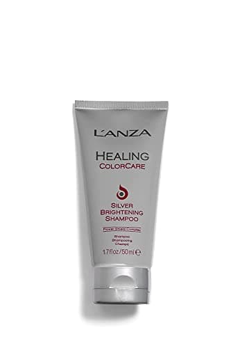 Image of L’ANZA Healing ColorCare Silver Brightening Shampoo, for Silver, Gray, White, Blonde & Highlighted Hair - Boosts Shine and Brightness while Healing, Controls Unwanted Warm Tones (50ml)