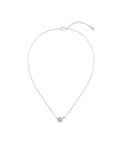 Image of BOSS Jewelry Women's LIVE PRECIOUS Collection Necklace in Stainless Steel with Intertwined Rings and Crystals - 1580754