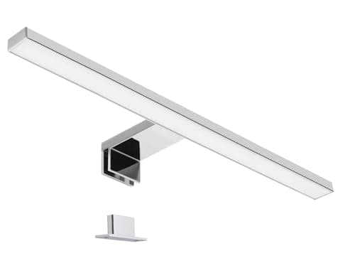 Image of LIGHTWORLD24 50cm LED Mirror Lamp, Bathroom Lighting, Makeup Lights, Bathroom, Surface Mounted Lighting, Cabinet Lighting, Clamp Lamp, Neutral White, 230V, 650LM, IP44, 7W