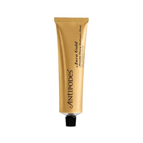 Image of Antipodes Aura Gold Mānuka Honey Radiance Mask 75ml – Brightening & Hydrating Face Mask with Vitamin C, AHAs & Ceramides – Targets Dullness, Pigmentation & Fine Lines – Certified Vegetarian Skincare