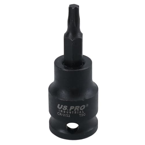 Image of T20 Male Torx Star Impact Impacted Shallow Short Bit Socket 3/8in Drive