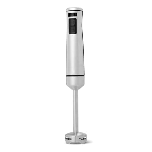 Image of Amazon Basics 1000 Watt Hand Blender, Immersion Stick Blender with Multi-Speed, Detachable Stainless Steel Blade, Corded, Silver