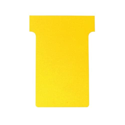 Image of T-Cards Pack of 100 – Inventory, Planning & Scheduling Cards for T-Card Wall Systems and Organisation Boards (Yellow, Size 2 48 x 85mm)
